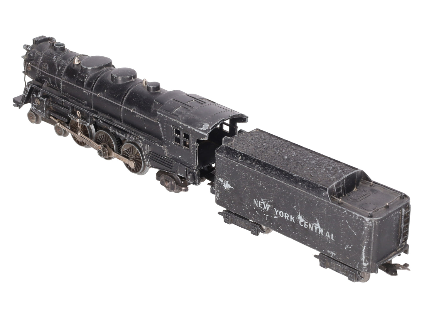 Marx 333 Vintage O New York Central 4-6-2 Die-Cast Steam Locomotive & Tender VG