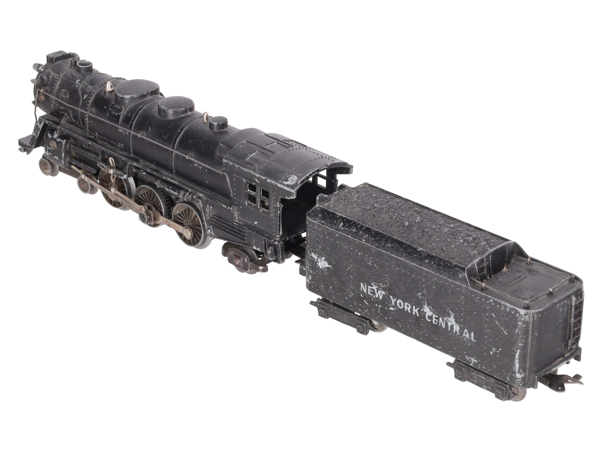 Marx 333 Vintage O New York Central 4-6-2 Die-Cast Steam Locomotive & Tender VG