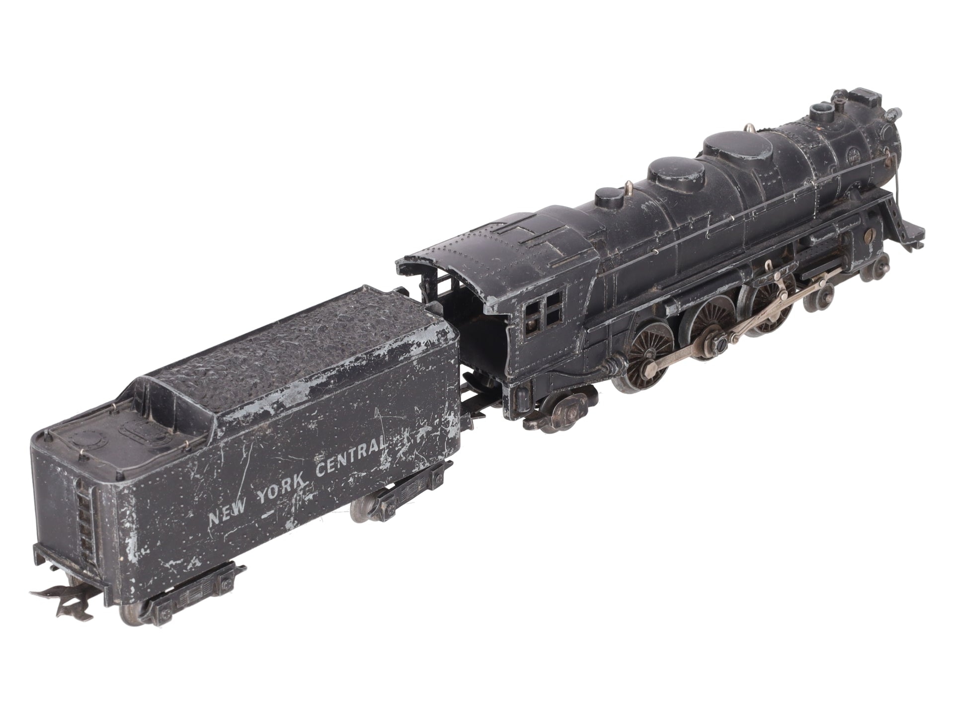 Marx 333 Vintage O New York Central 4-6-2 Die-Cast Steam Locomotive & Tender VG