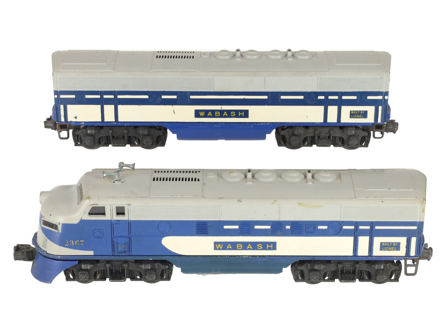 Lionel 2367 Vintage O Wabash F-3 AB Diesel Locomotive Set VG