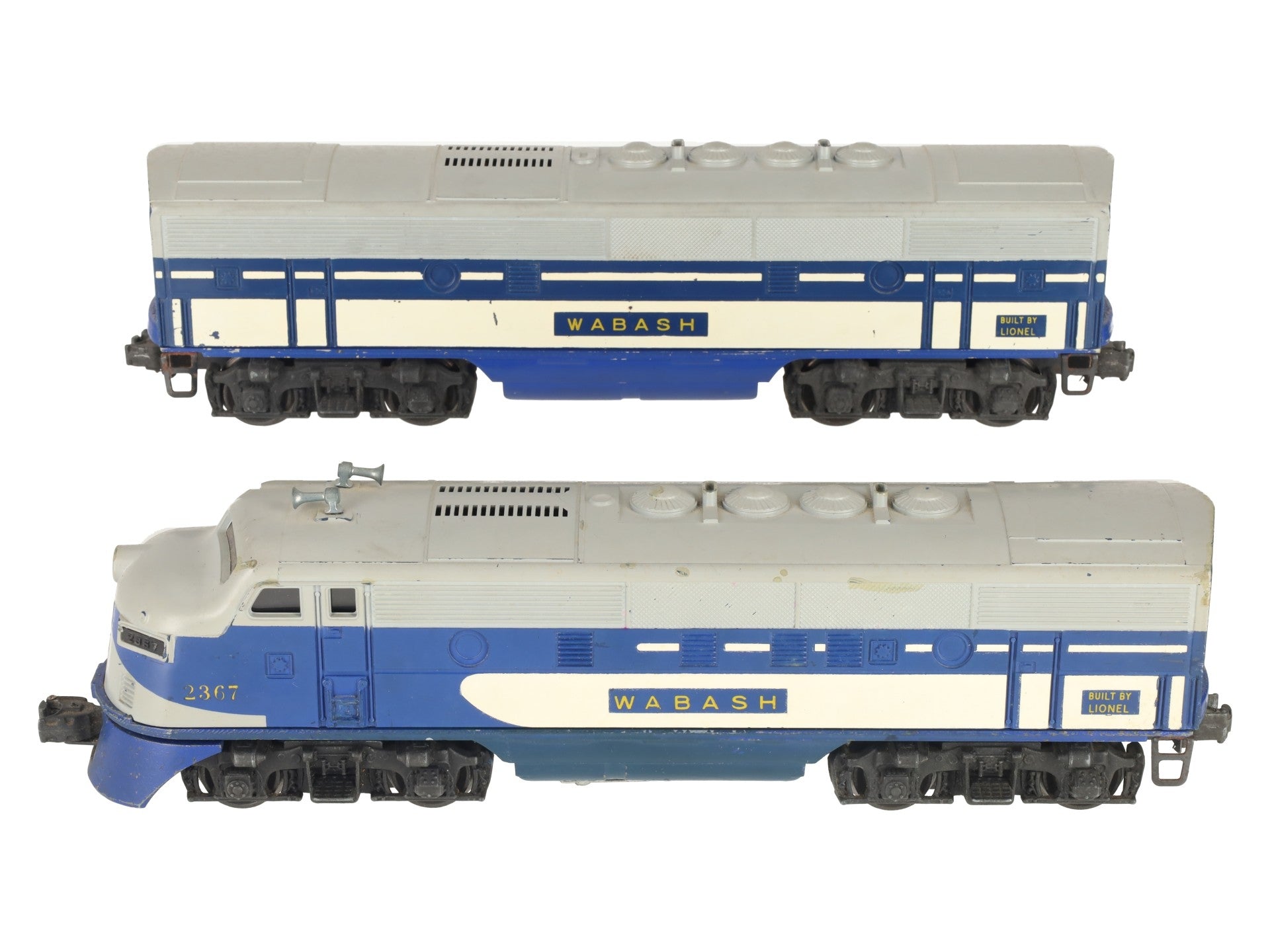 Lionel 2367 Vintage O Wabash F-3 AB Diesel Locomotive Set VG