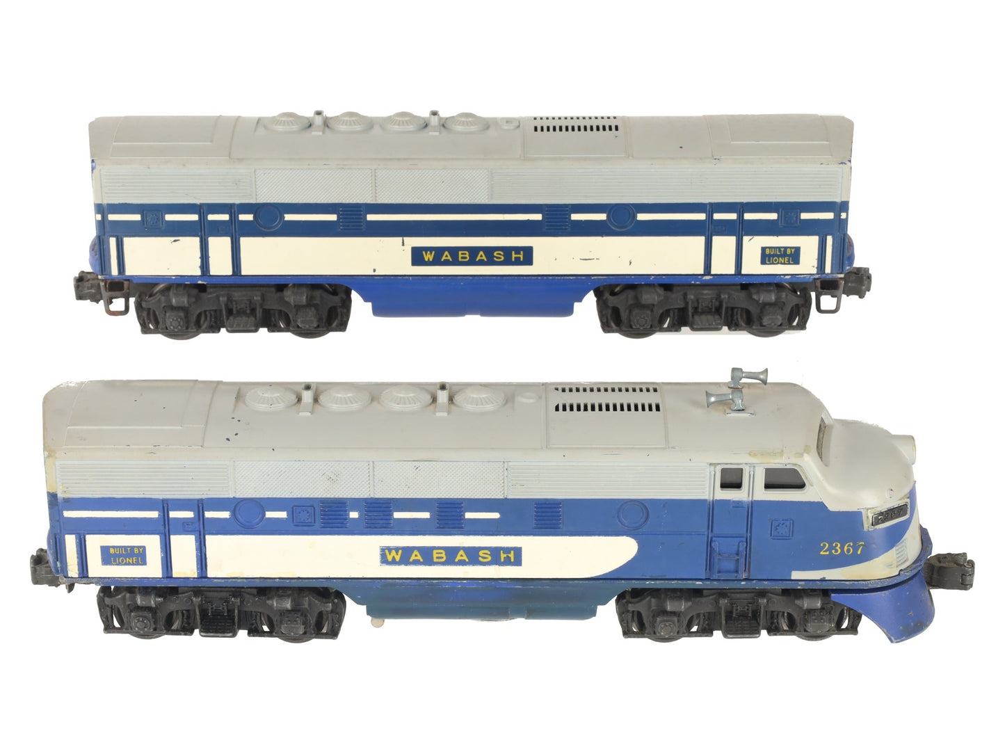 Lionel 2367 Vintage O Wabash F-3 AB Diesel Locomotive Set VG