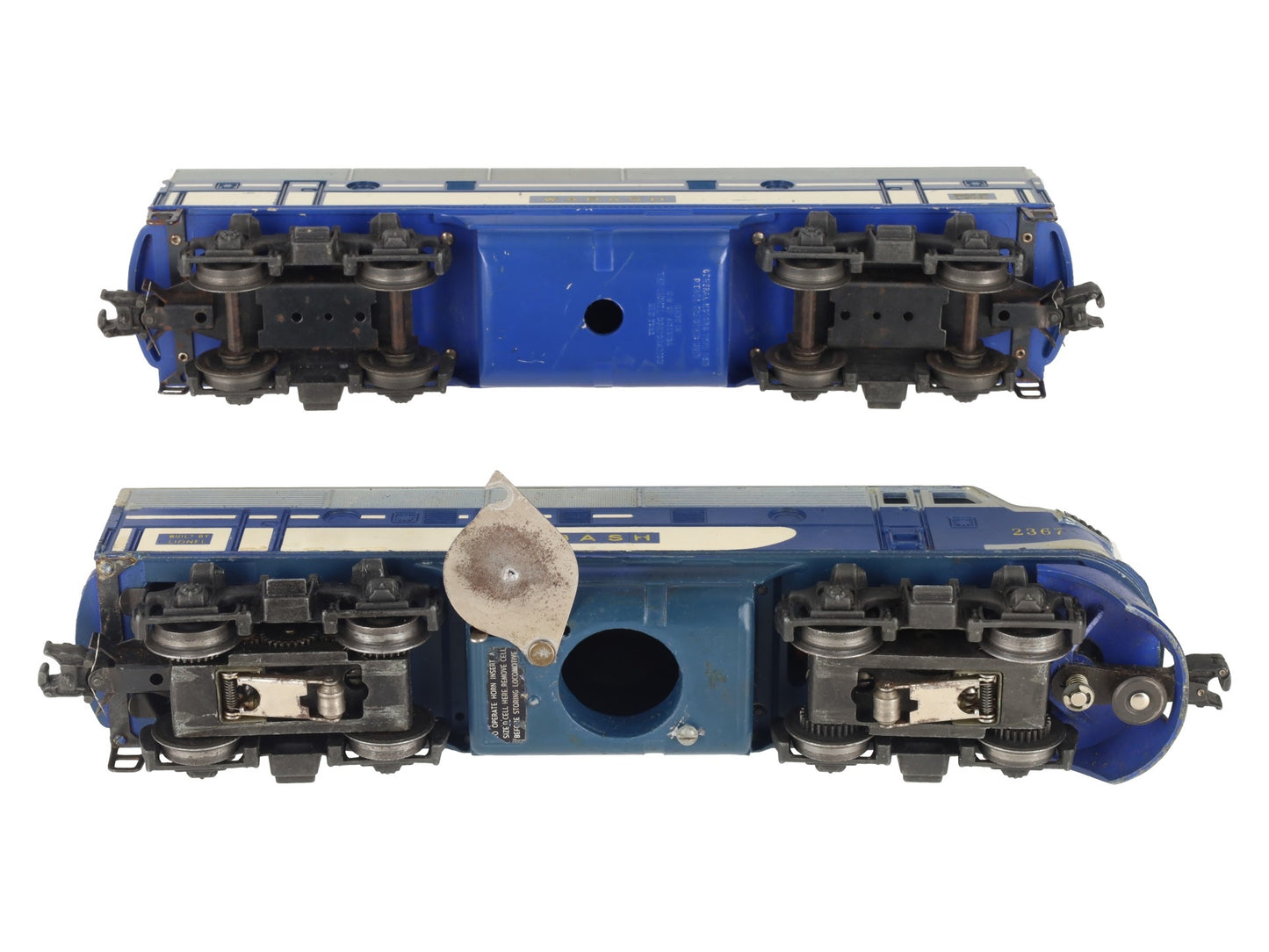 Lionel 2367 Vintage O Wabash F-3 AB Diesel Locomotive Set VG