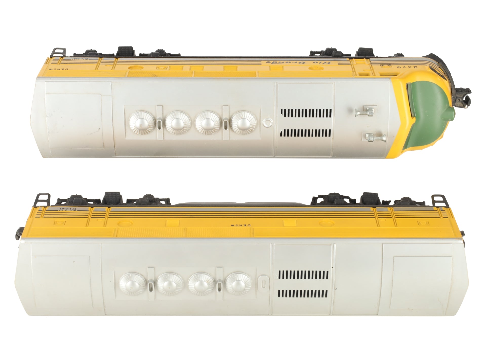 Lionel 2379 Vintage O Rio Grande F3 AB Diesel Locomotive Set VG