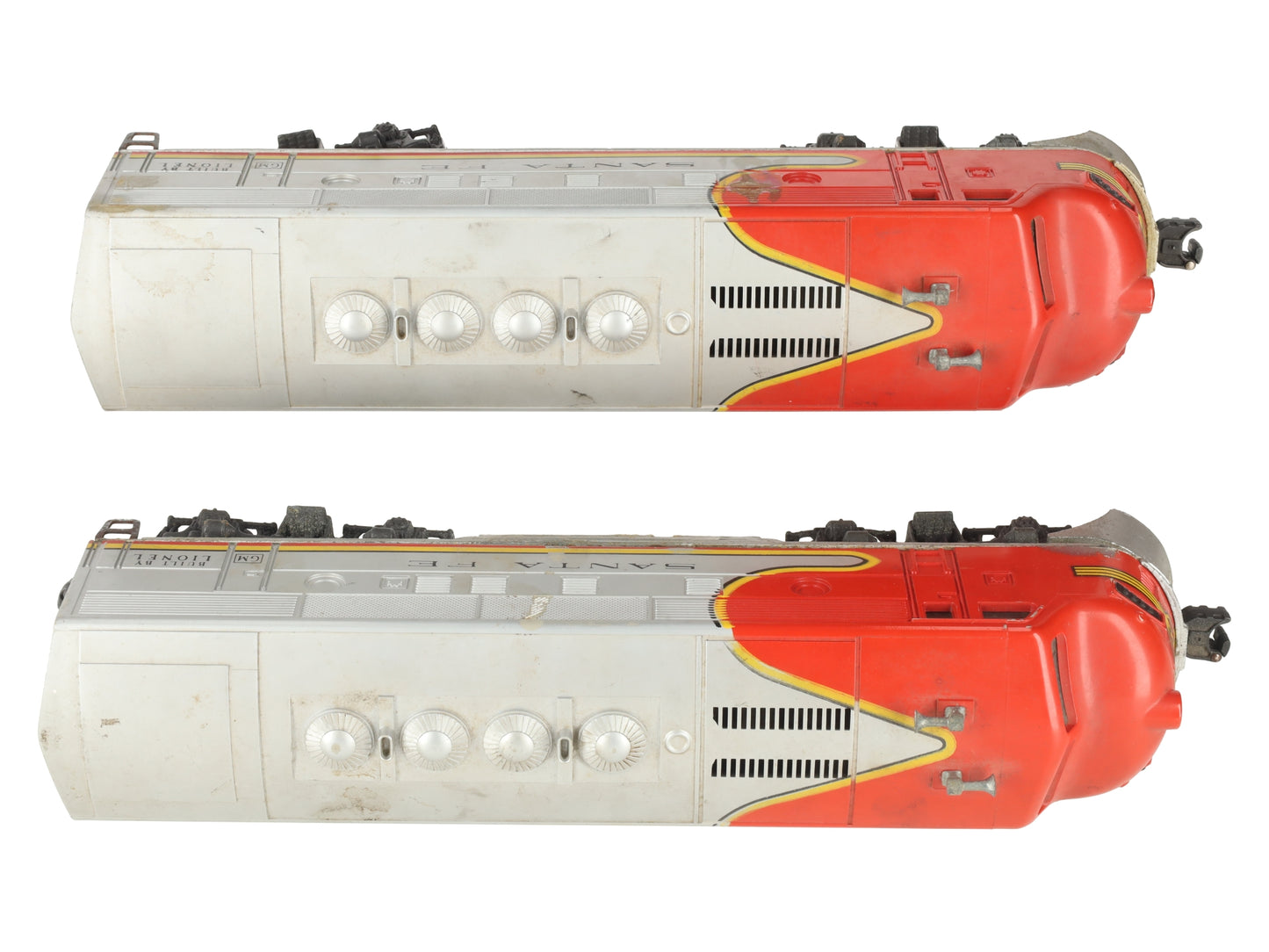 Lionel 2383 Vintage O Santa Fe F-3 AA Diesel Locomotives VG
