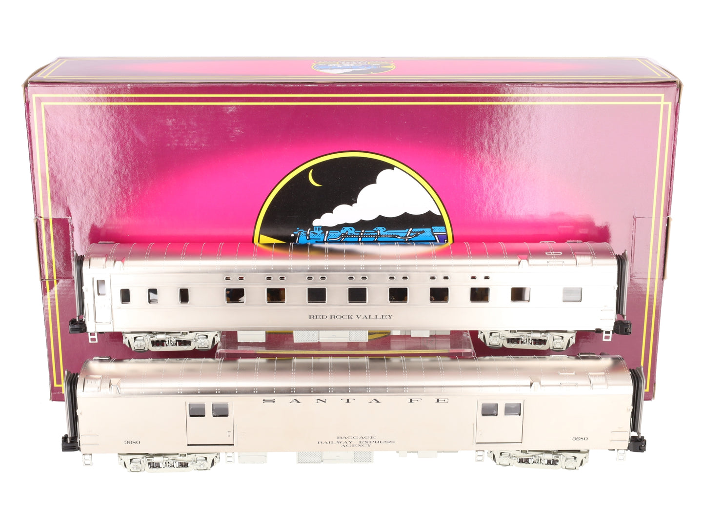 MTH 20-69152 O Santa Fe 70' Streamlined Baggage/Sleeper Passenger Set (Set of 2)