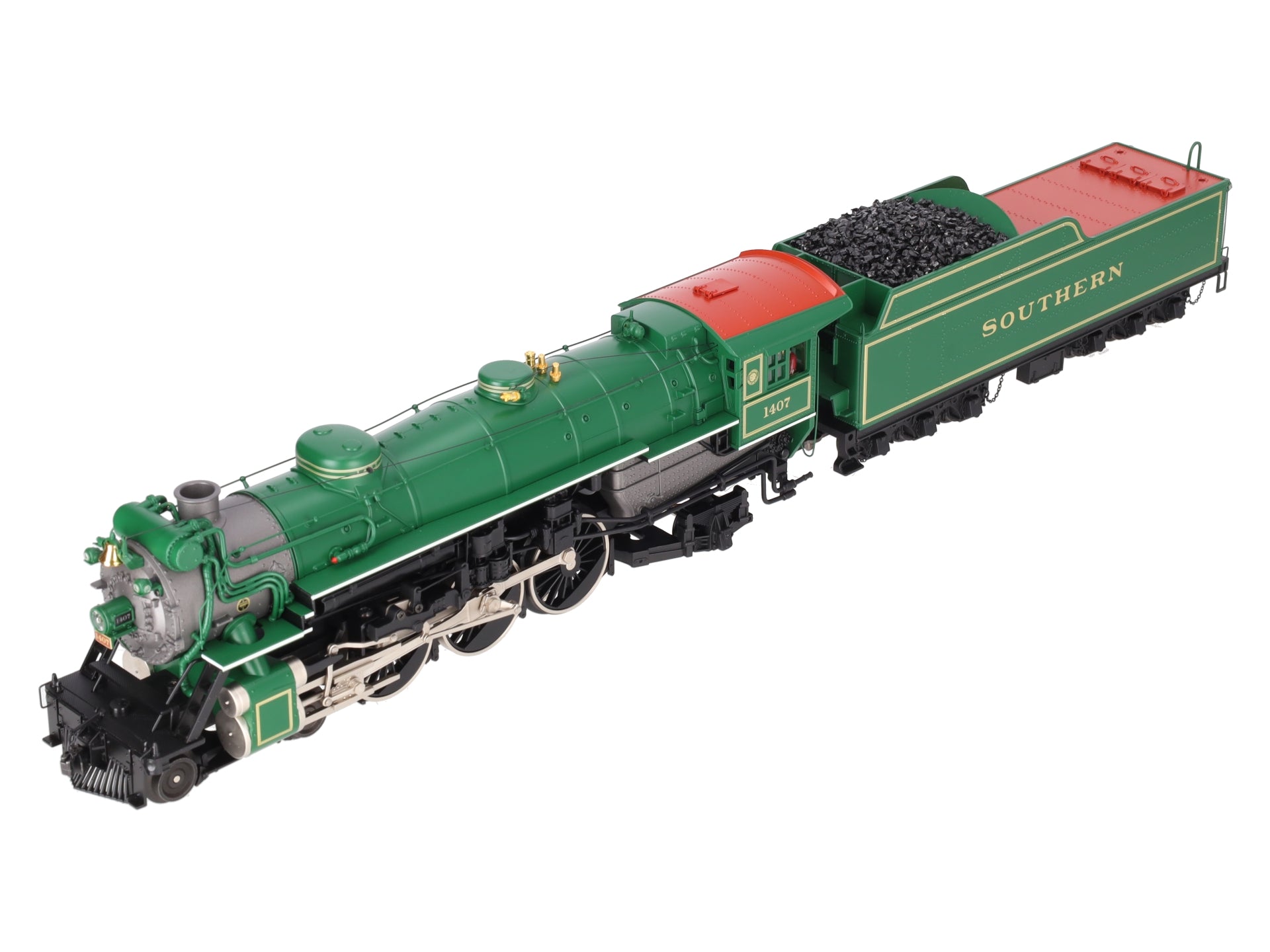 MTH 20-3466-1 O Gauge Southern (Green) 4-6-2 Ps-4 Steam Engine #1407 w/PS3 LN/Box