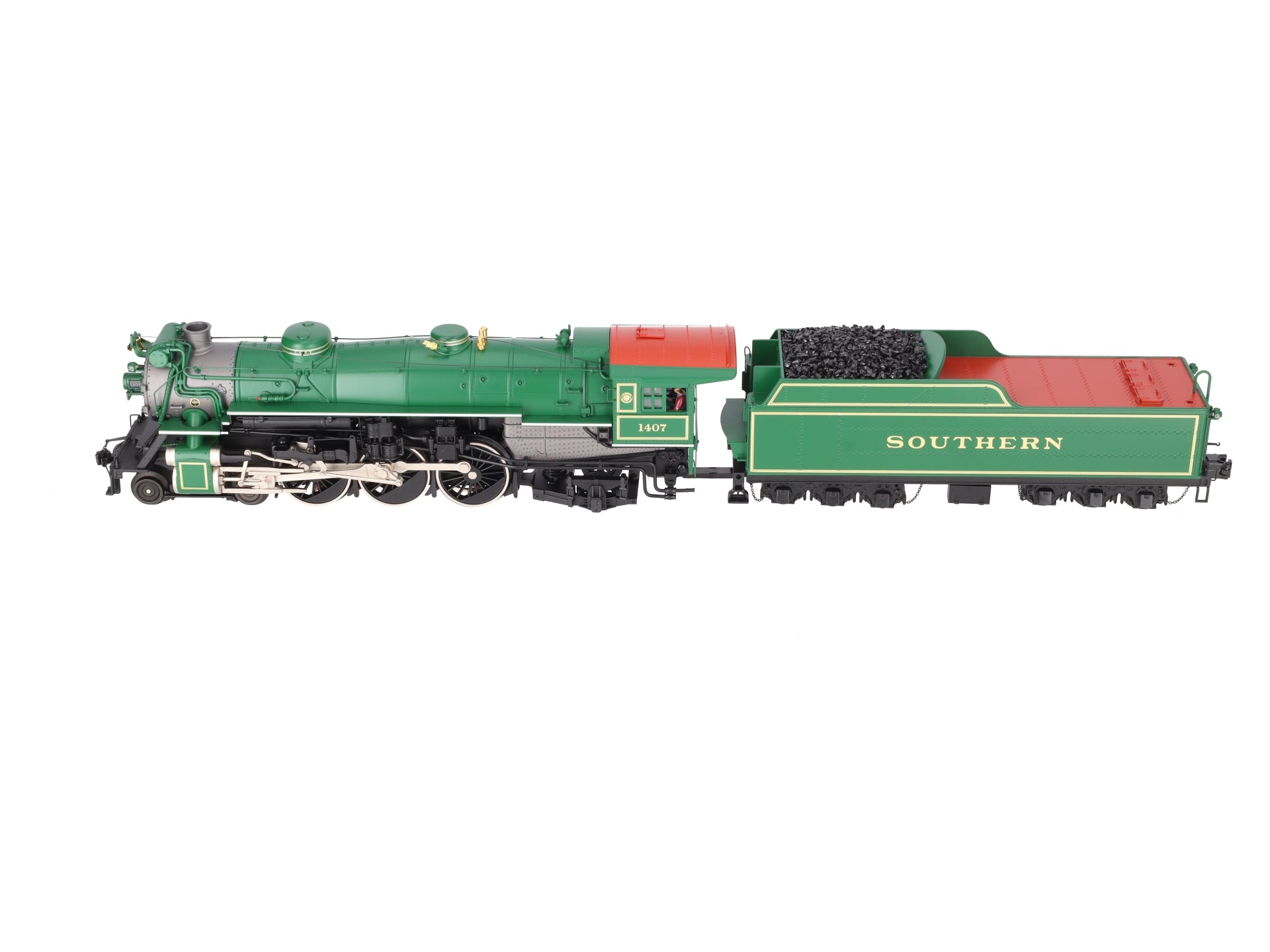 MTH 20-3466-1 O Gauge Southern (Green) 4-6-2 Ps-4 Steam Engine #1407 w/PS3 LN/Box
