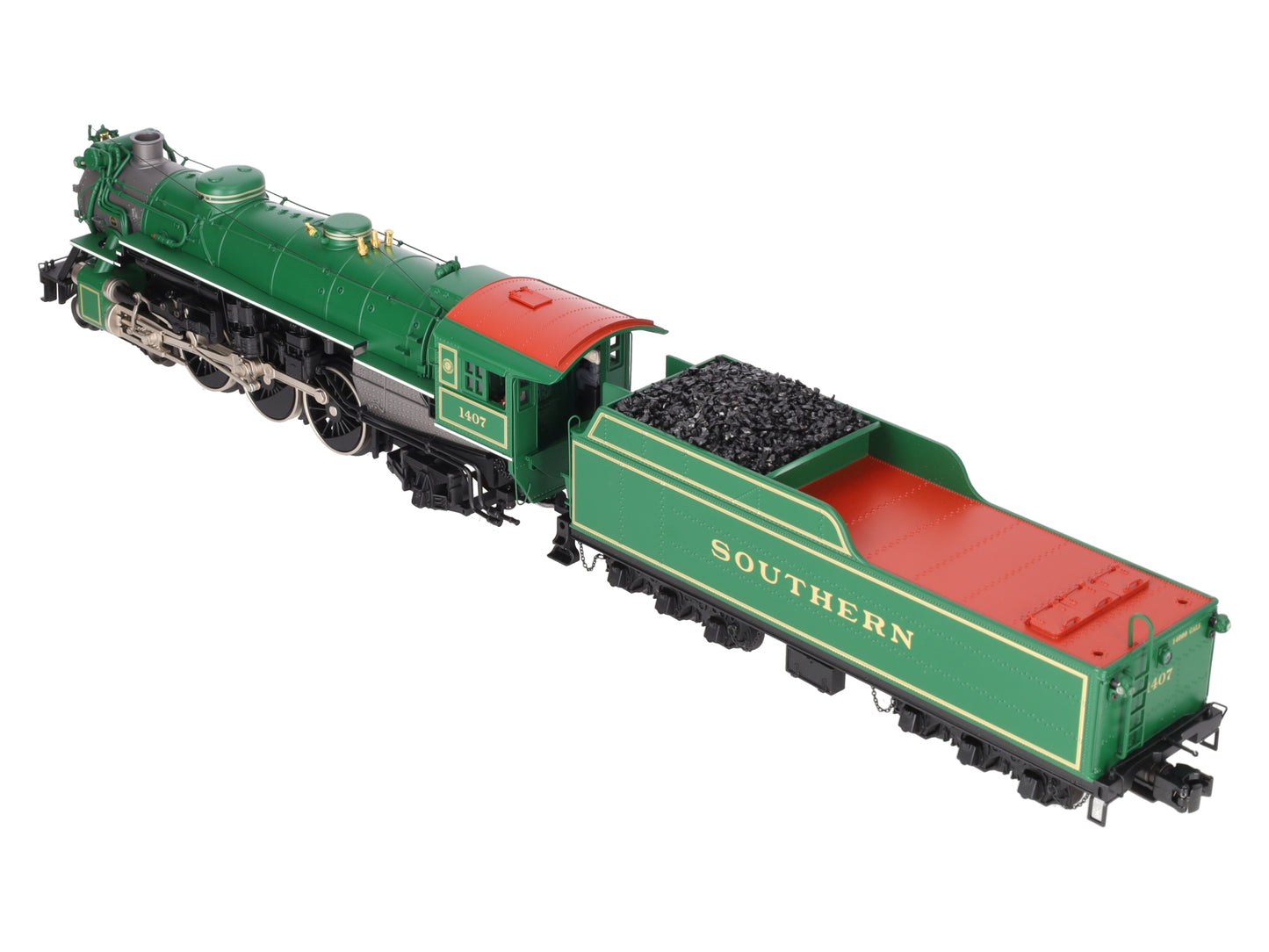 MTH 20-3466-1 O Gauge Southern (Green) 4-6-2 Ps-4 Steam Engine #1407 w/PS3 LN/Box