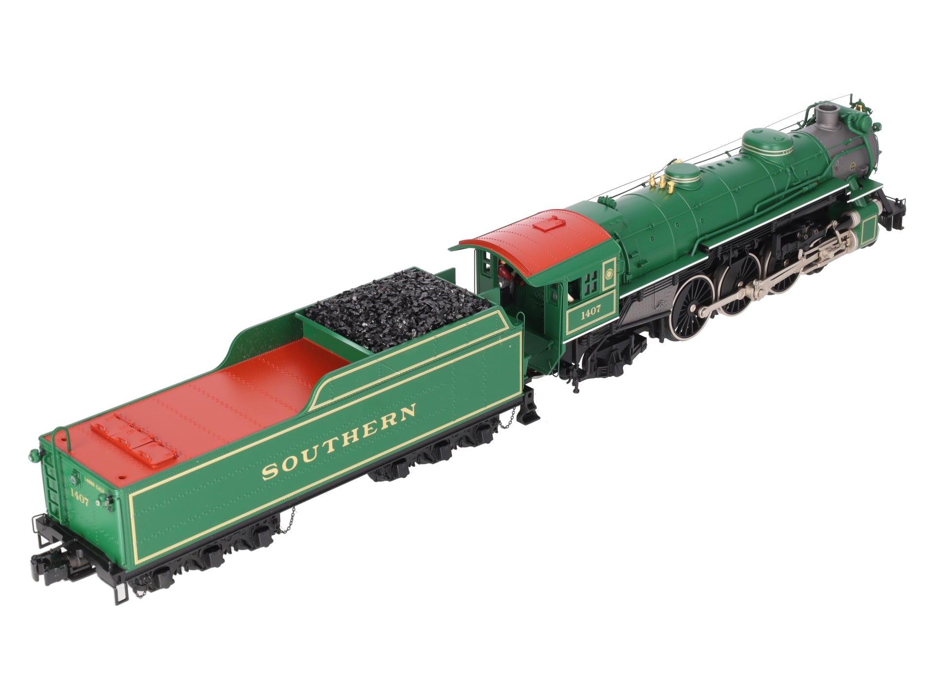 MTH 20-3466-1 O Gauge Southern (Green) 4-6-2 Ps-4 Steam Engine #1407 w/PS3 LN/Box