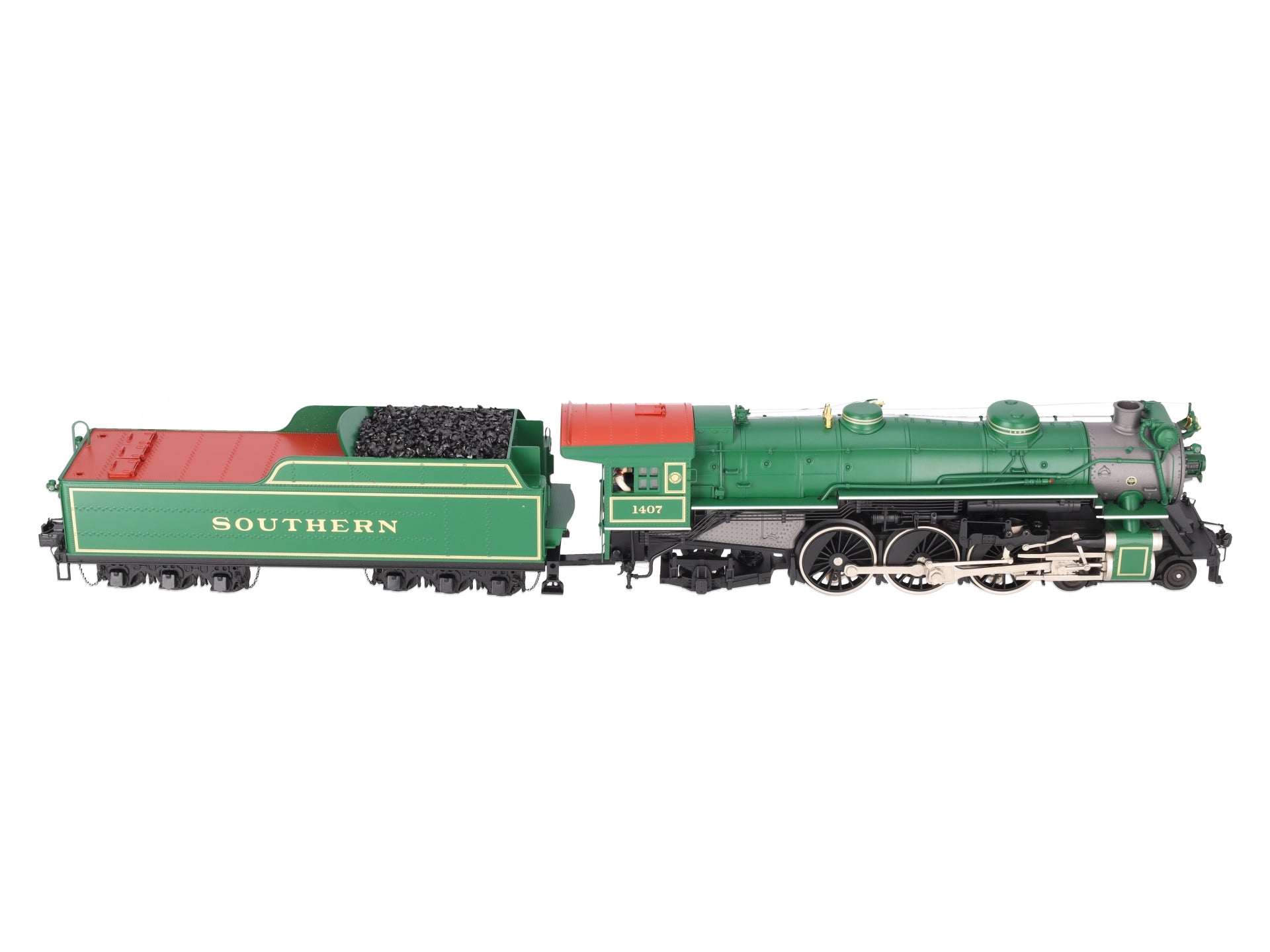 MTH 20-3466-1 O Gauge Southern (Green) 4-6-2 Ps-4 Steam Engine #1407 w/PS3 LN/Box