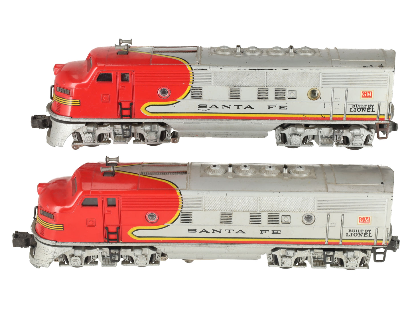 Lionel 2333 Vintage O Santa Fe F3 AA Diesel Set VG