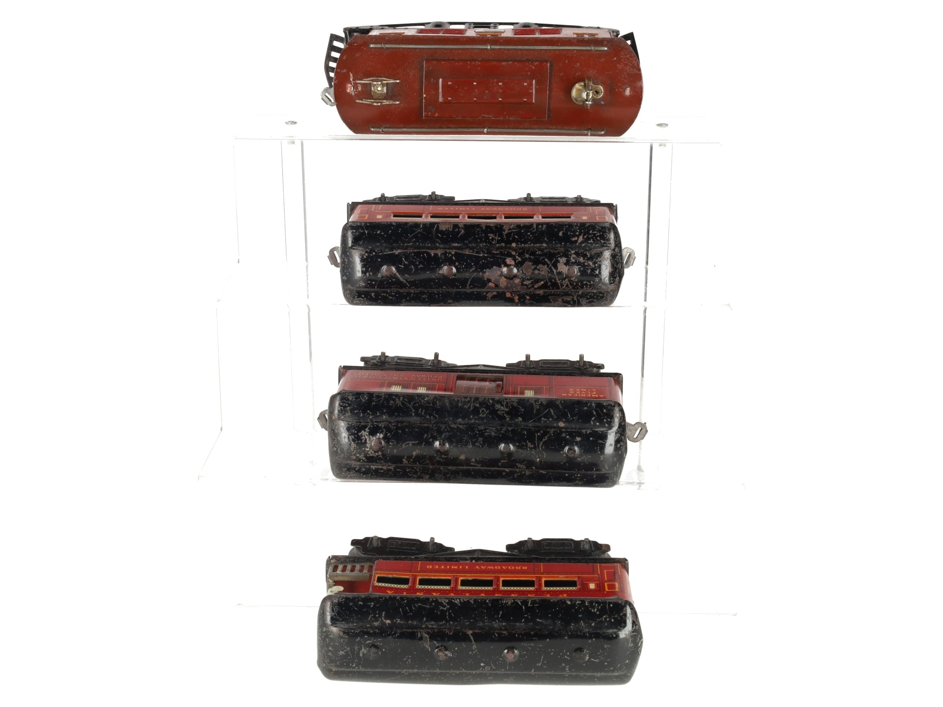 American Flyer 3011 Vintage O Gauge 0-4-0 Electric Loco w/Passenger Cars [4]
