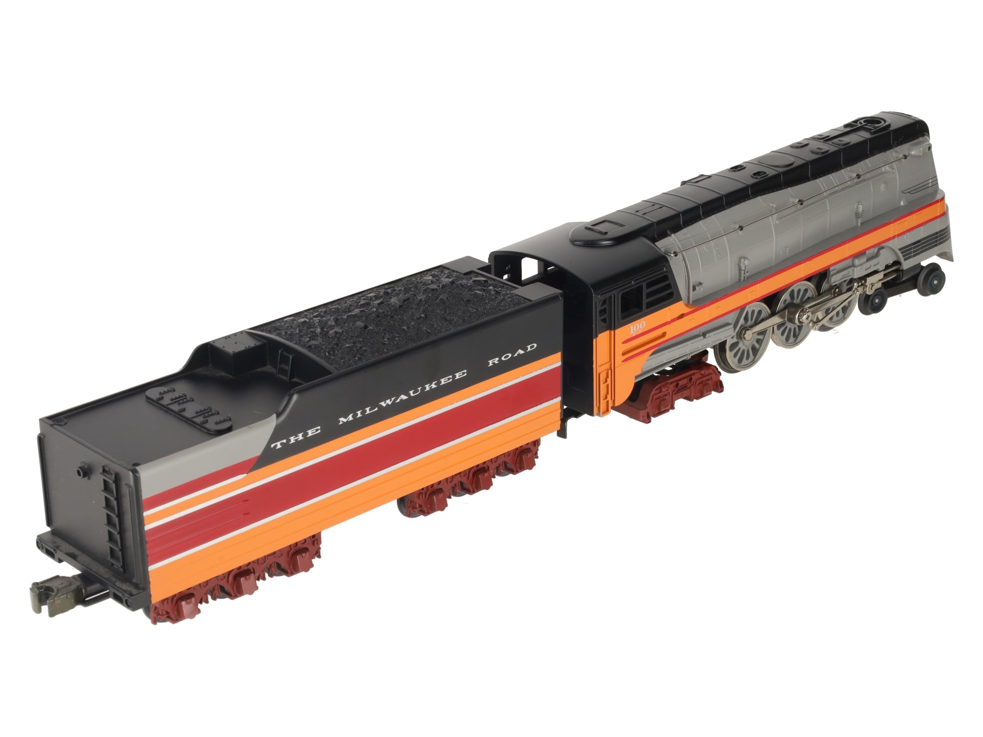MTH 30-1127-1 O Gauge MILW 4-6-4 Hiawatha Steam Loco & Tender w/PS1 #100 EX/Box