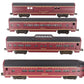 MTH 20-6014 O Gauge Norfolk & Western 60' Aluminum Passenger 4-Car Set LN/Box