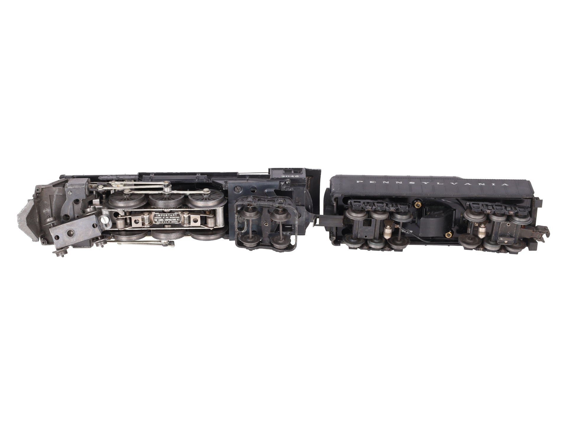 Lionel 2046 Vintage O 4-6-4 Steam Locomotive W/2671W Tender VG
