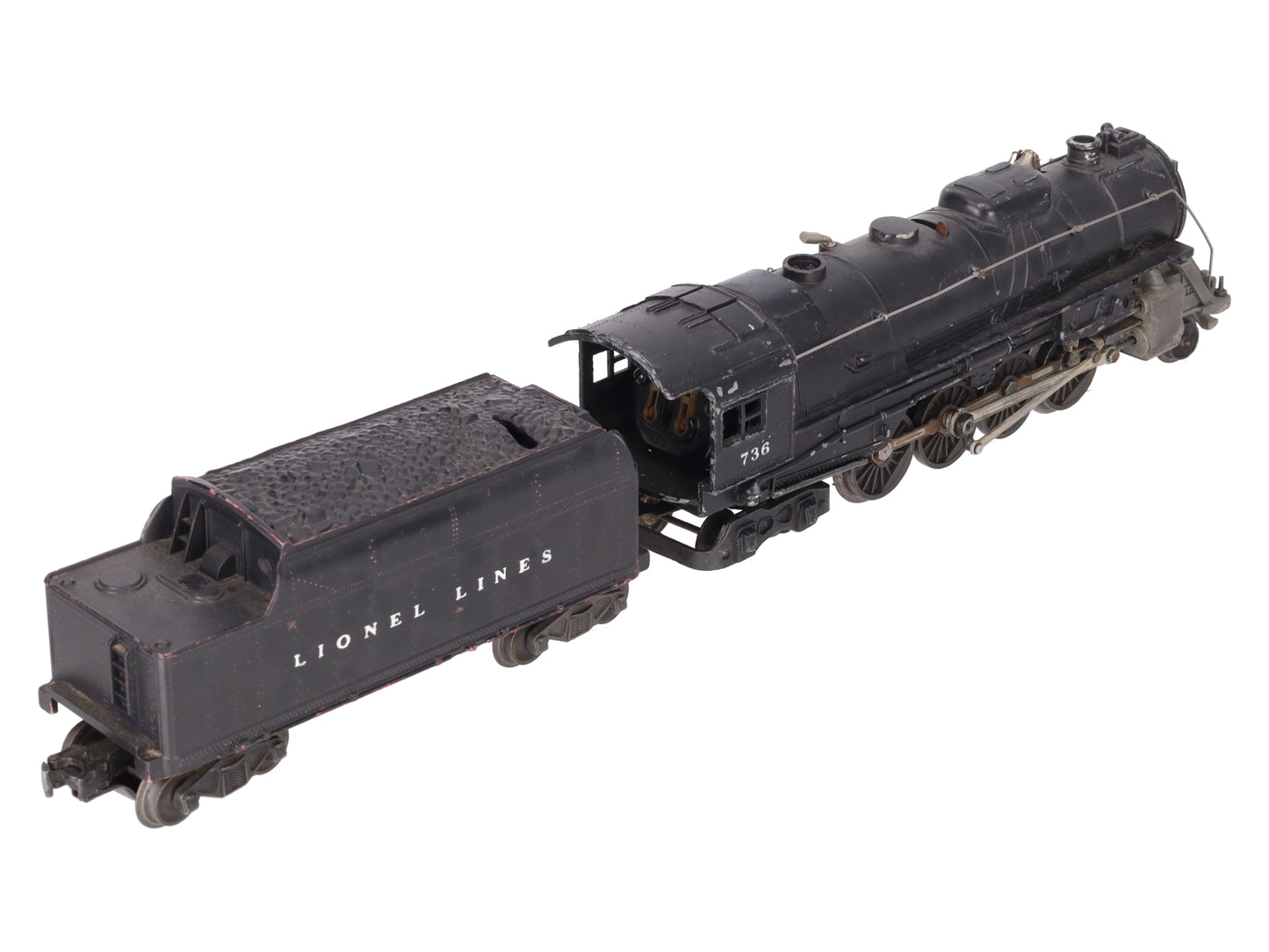 Lionel 736 Vintage O 2-8-4 Berkshire Steam Locomotive with 6466W Tender VG