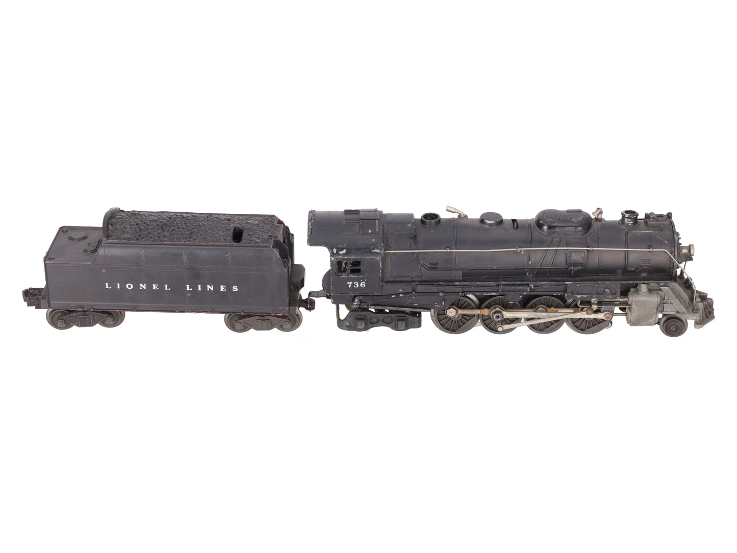 Lionel 736 Vintage O 2-8-4 Berkshire Steam Locomotive with 6466W Tender VG