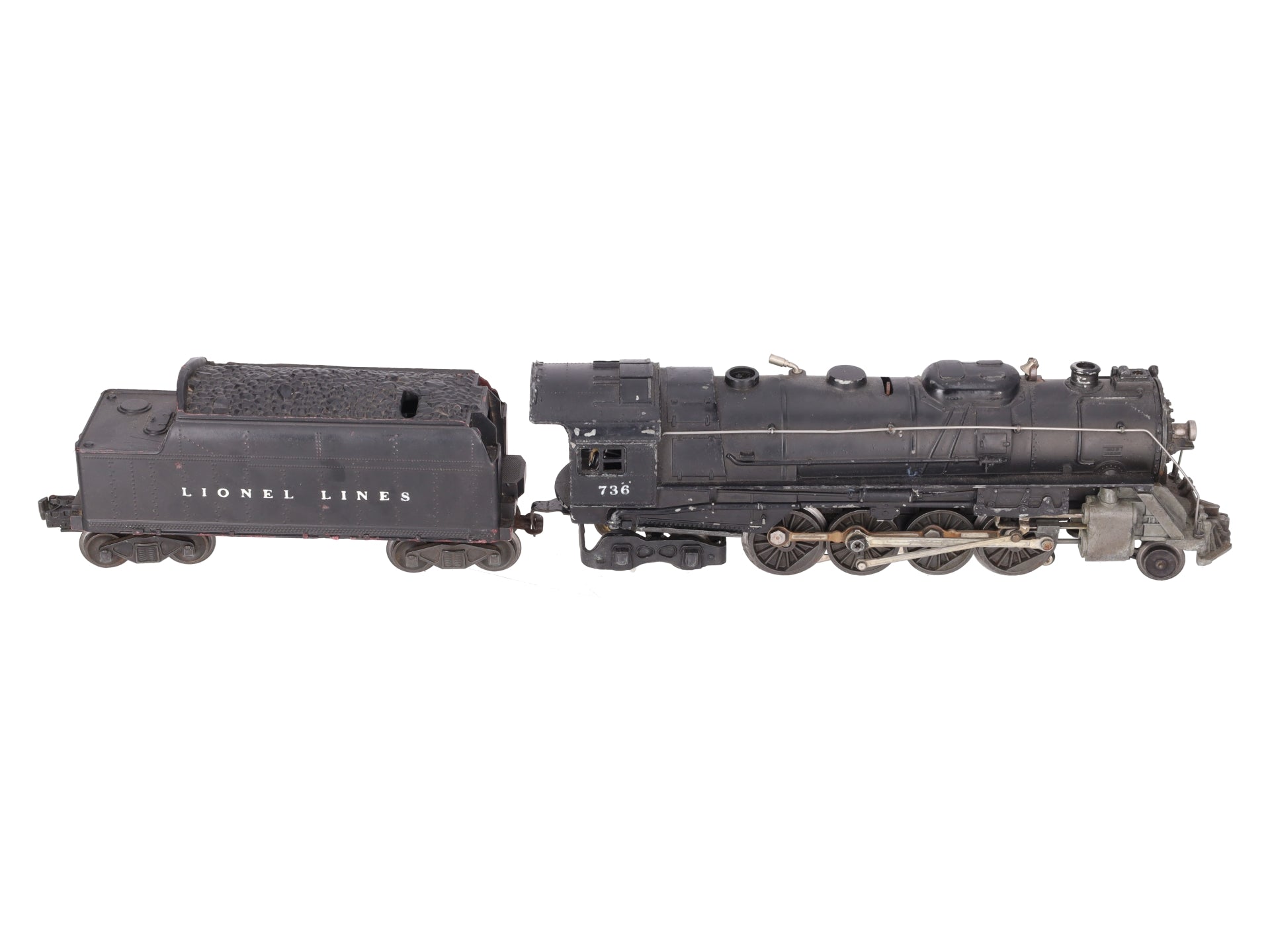 Lionel 736 Vintage O 2-8-4 Berkshire Steam Locomotive with 6466W Tender VG