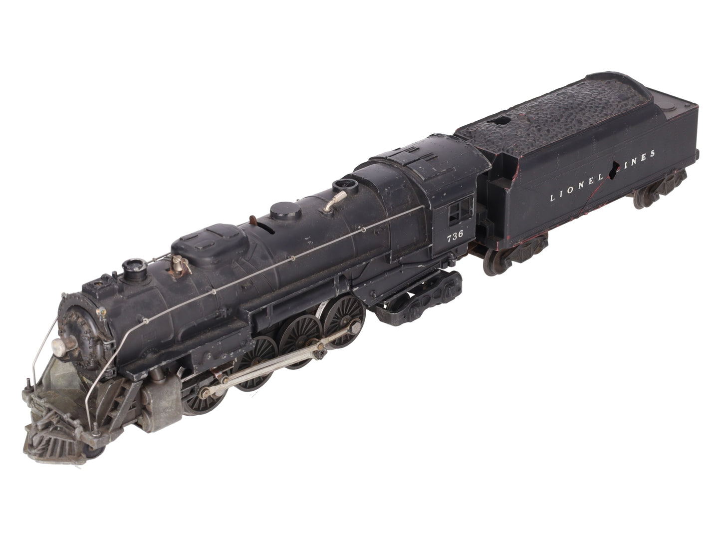 Lionel 736 Vintage O 2-8-4 Berkshire Steam Locomotive with 6466W Tender VG
