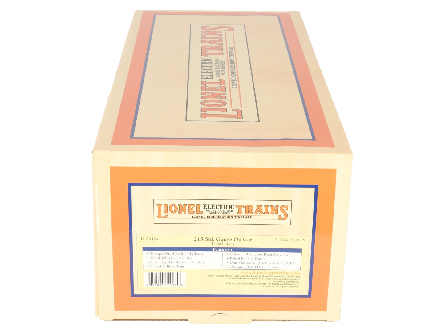MTH 11-30104 Standard Gauge Tinplate Lionel Lines Oil Car #215