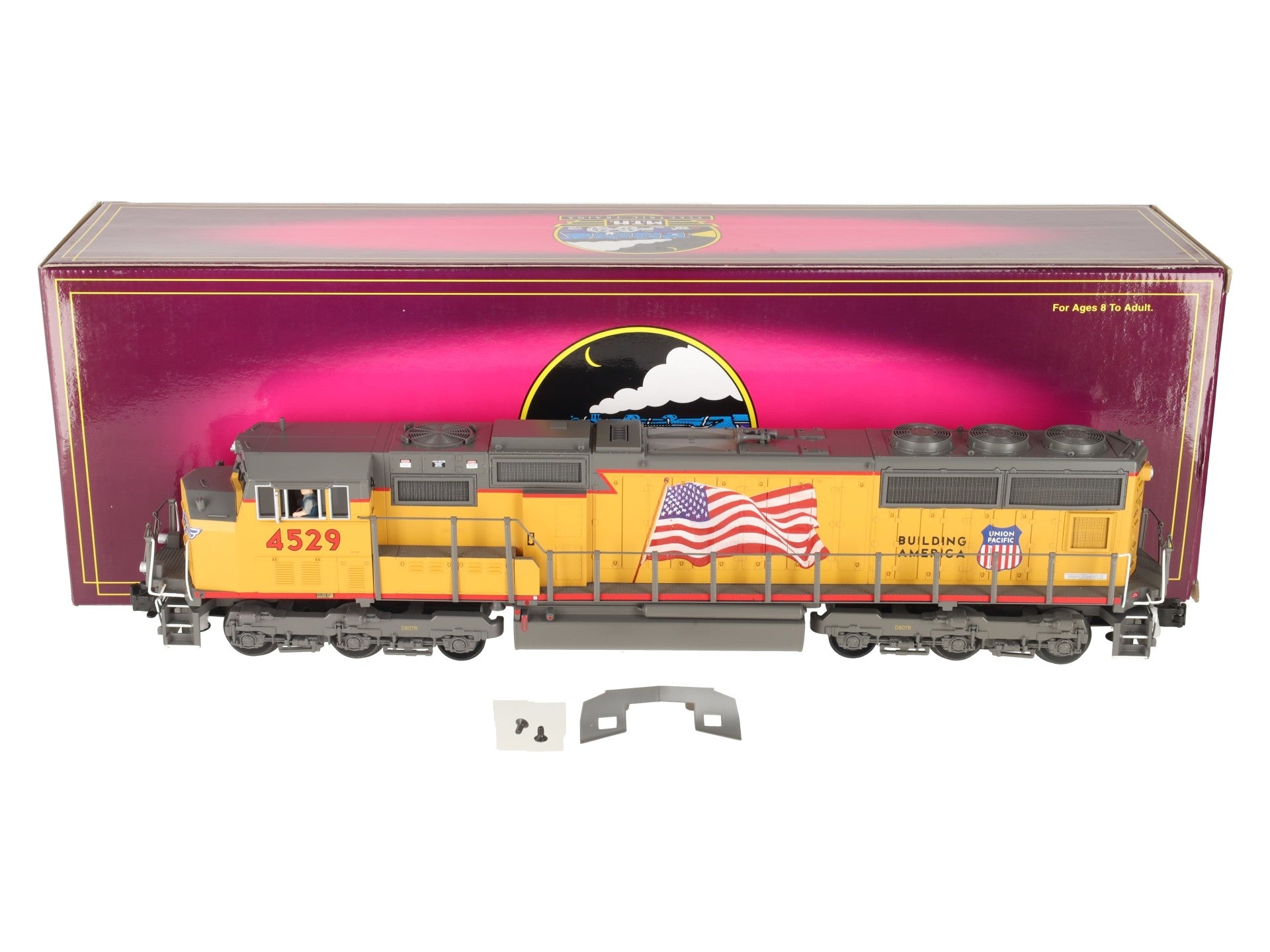 MTH 20-2376-3 O Union Pacific Flag SD70 MAC Non-Powered Diesel Engine #4529 VG/Box