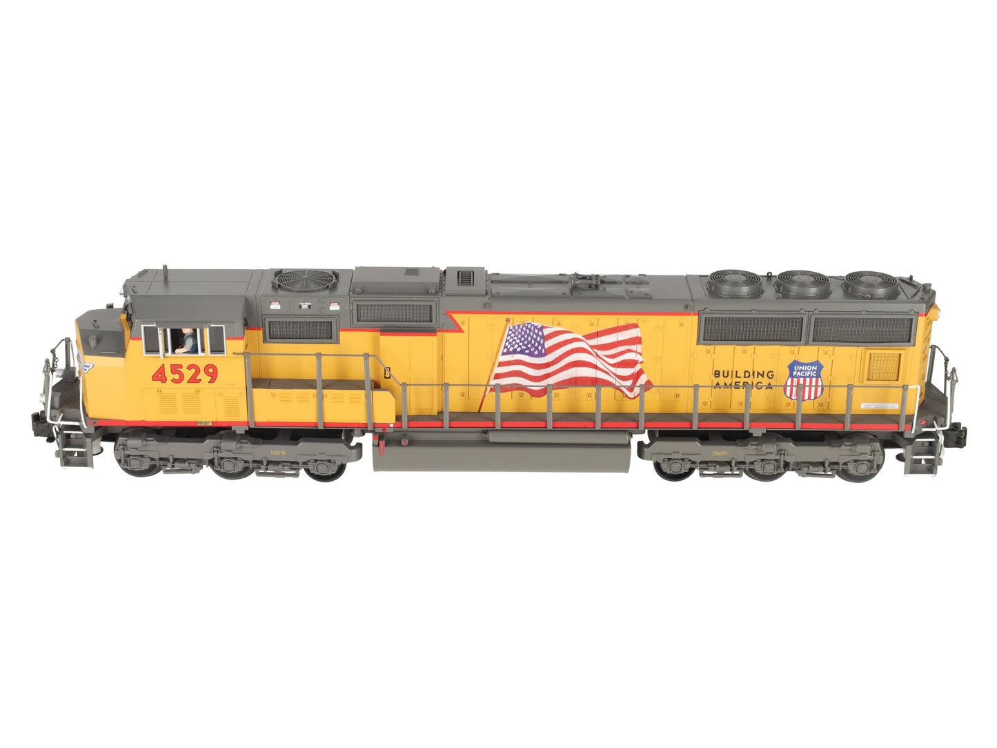 MTH 20-2376-3 O Union Pacific Flag SD70 MAC Non-Powered Diesel Engine #4529 VG/Box