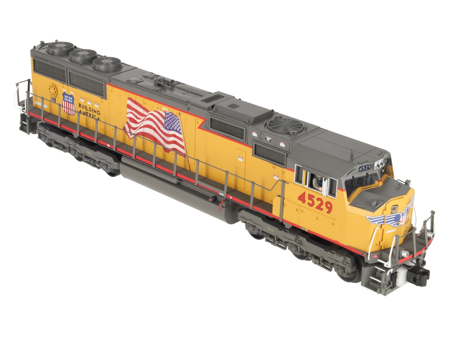 MTH 20-2376-3 O Union Pacific Flag SD70 MAC Non-Powered Diesel Engine #4529 VG/Box
