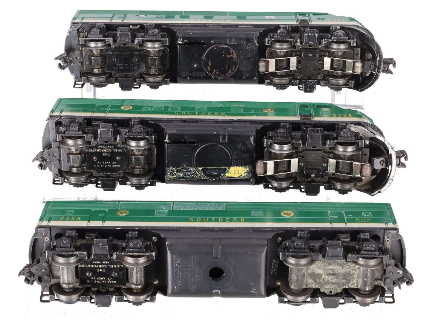 Lionel 2356 Vintage O Southern F-3 ABA Diesel Locomotives VG