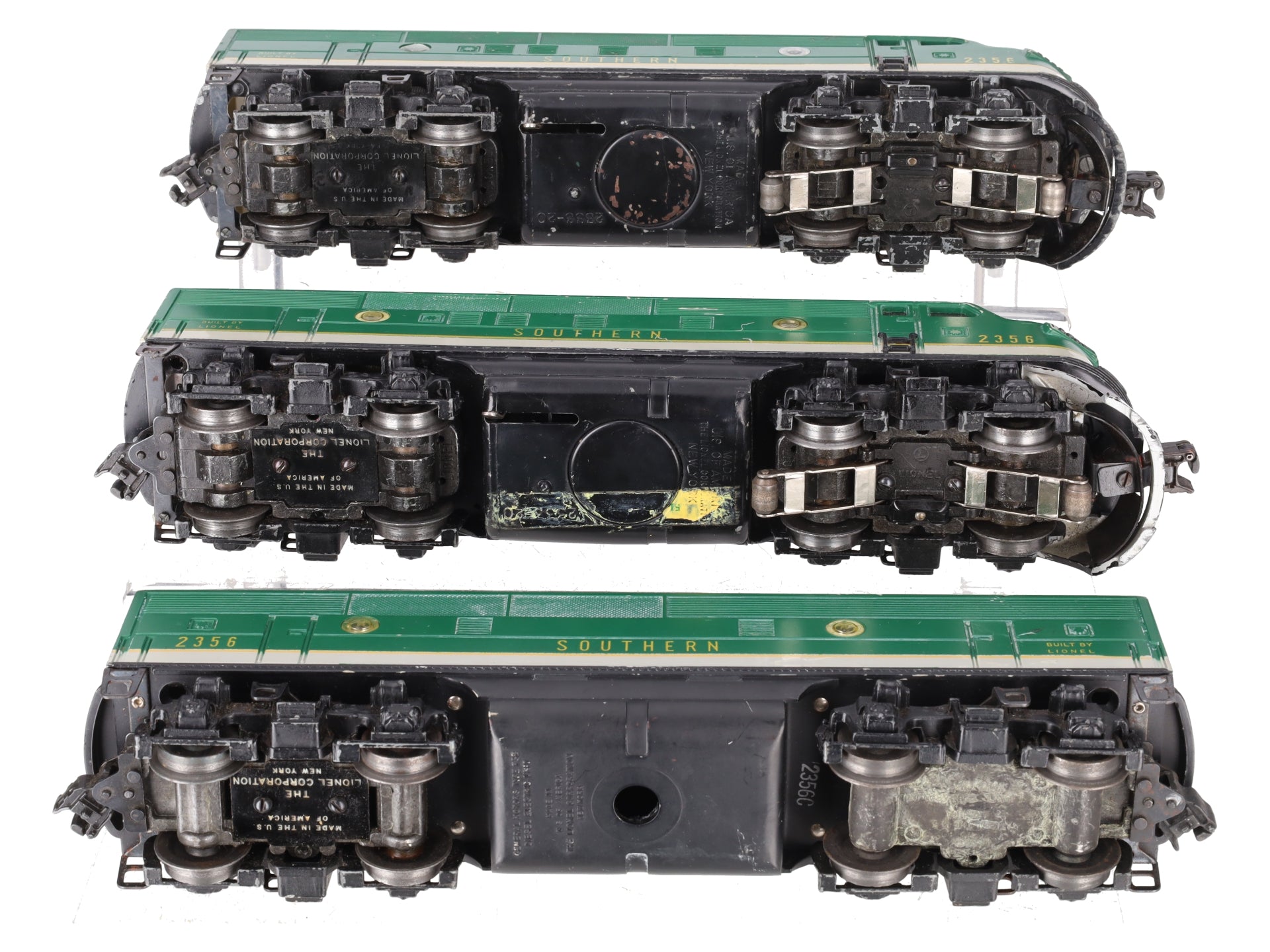 Lionel 2356 Vintage O Southern F-3 ABA Diesel Locomotives VG
