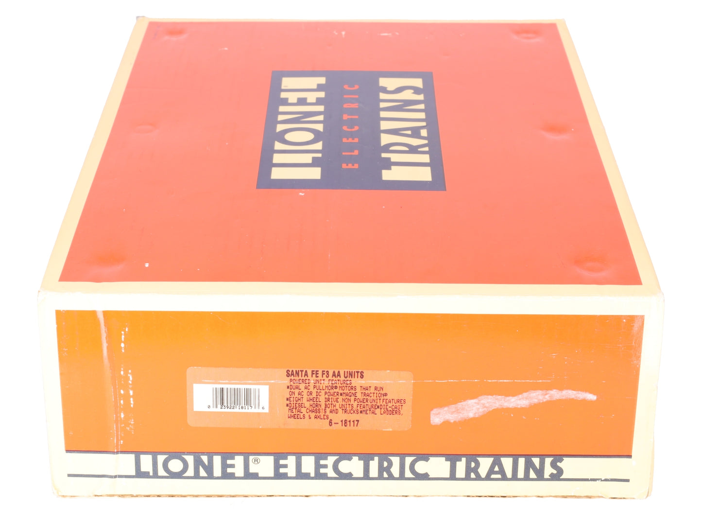 Lionel 6-18117 O Gauge Santa Fe Blue/Yellow F3 AA Diesel Set EX/Box