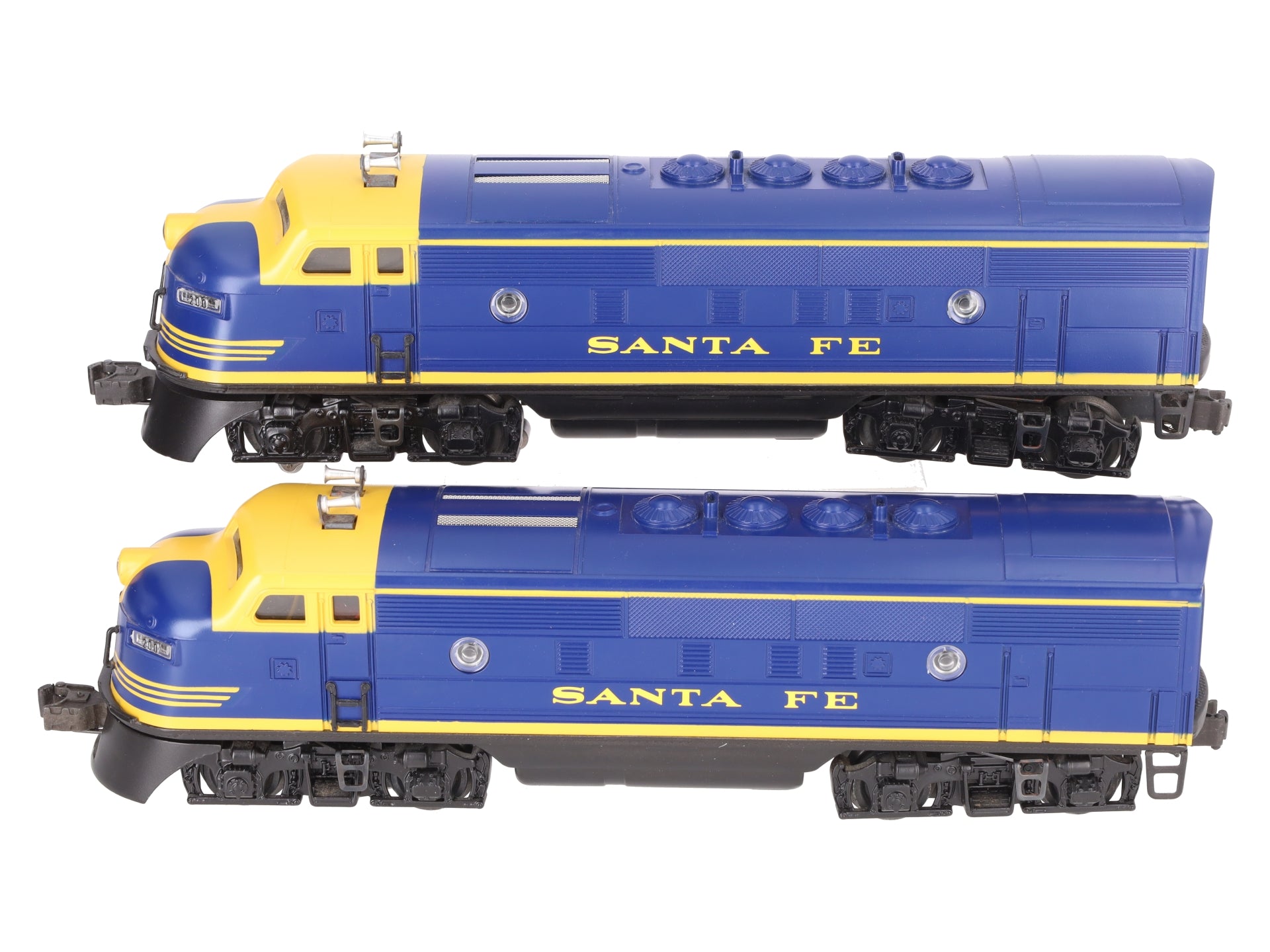 Lionel 6-18117 O Gauge Santa Fe Blue/Yellow F3 AA Diesel Set EX/Box