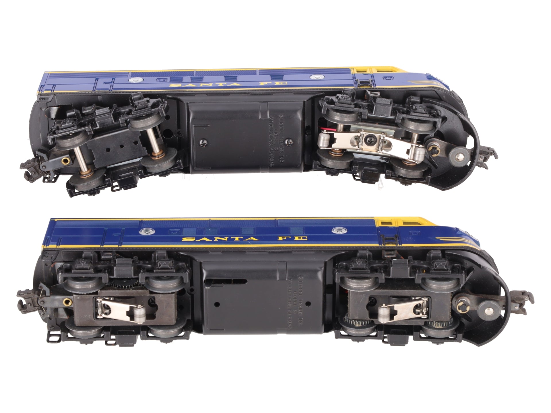 Lionel 6-18117 O Gauge Santa Fe Blue/Yellow F3 AA Diesel Set EX/Box