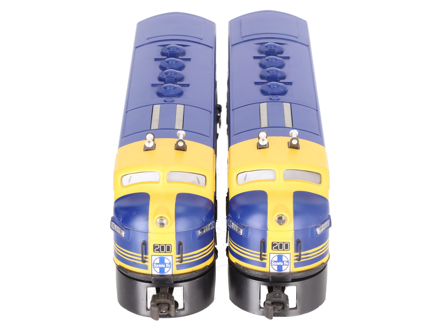 Lionel 6-18117 O Gauge Santa Fe Blue/Yellow F3 AA Diesel Set EX/Box