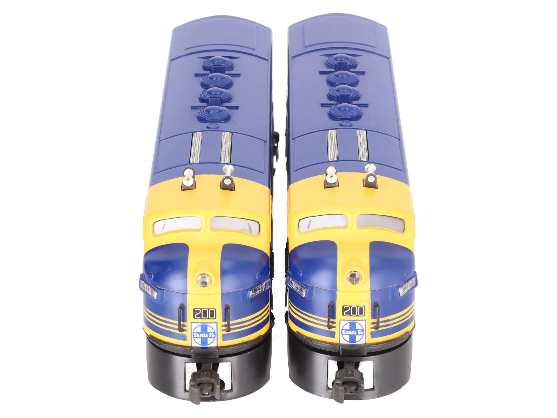 Lionel 6-18117 O Gauge Santa Fe Blue/Yellow F3 AA Diesel Set EX/Box