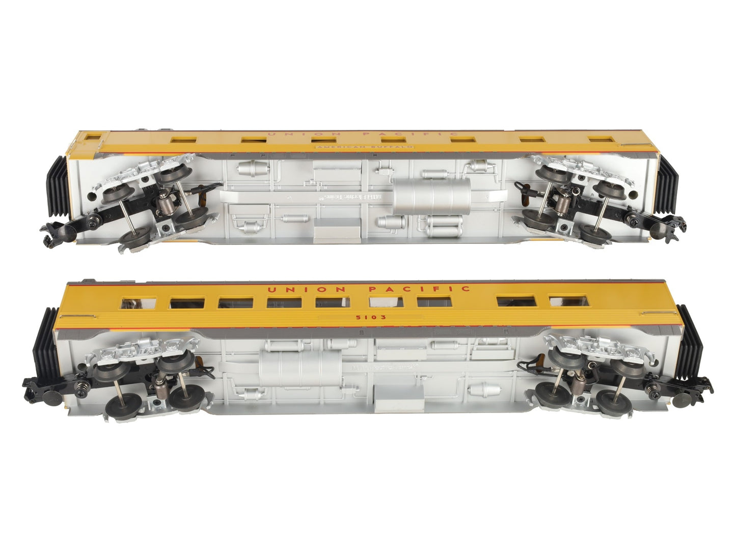 MTH 30-67659 O Gauge Union Pacific 60' Streamlined 2-Car Sleeper/Diner Set