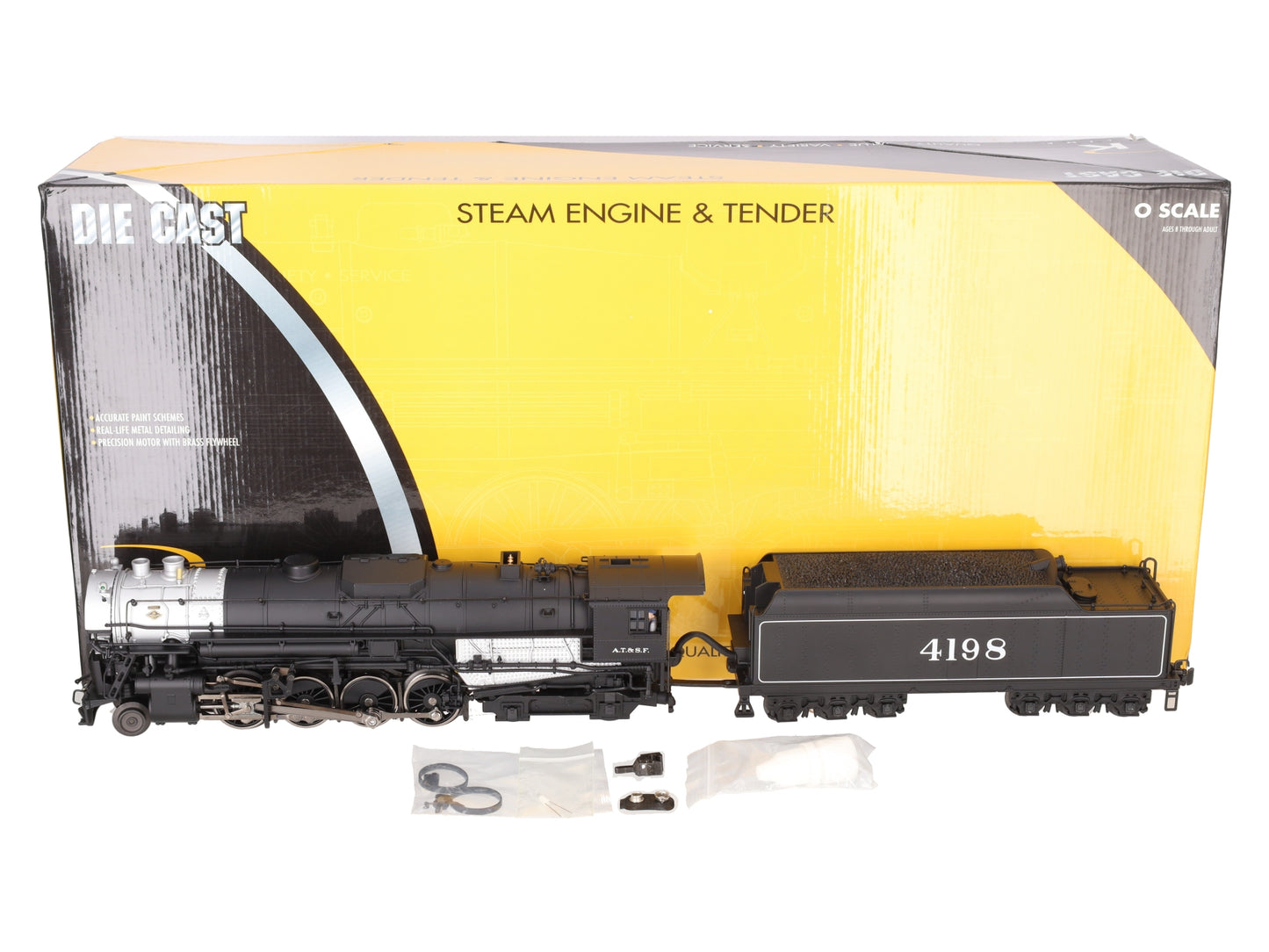 K-Line K3630-4198CC O AT&SF Berkshire Steam Locomotive & Tender #4198 with TMCC EX/Box