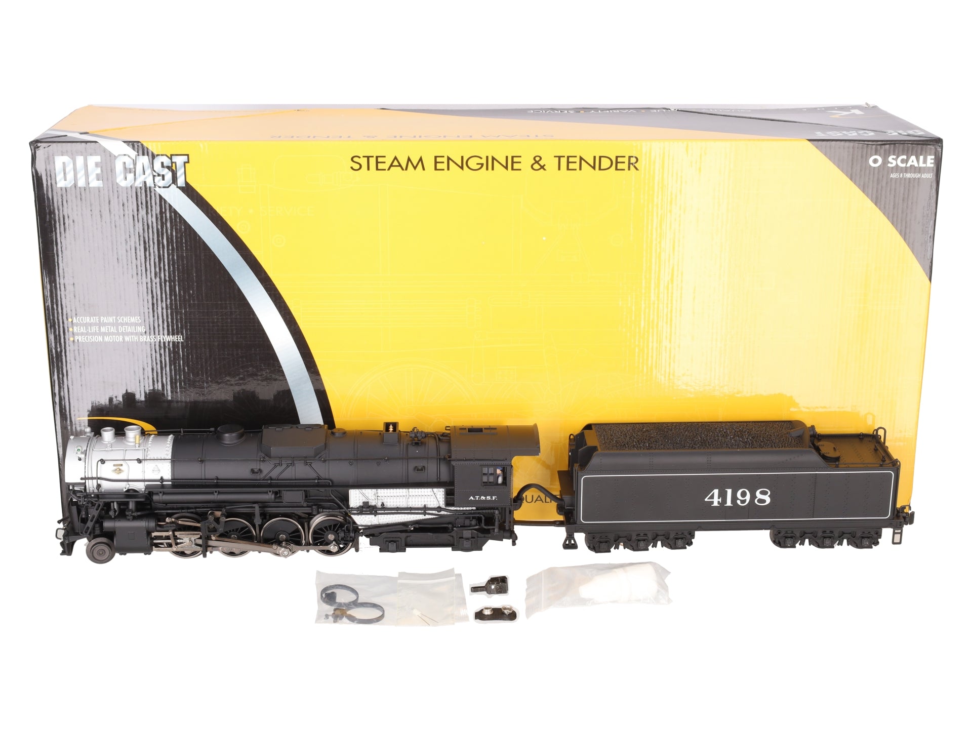 K-Line K3630-4198CC O AT&SF Berkshire Steam Locomotive & Tender #4198 with TMCC EX/Box
