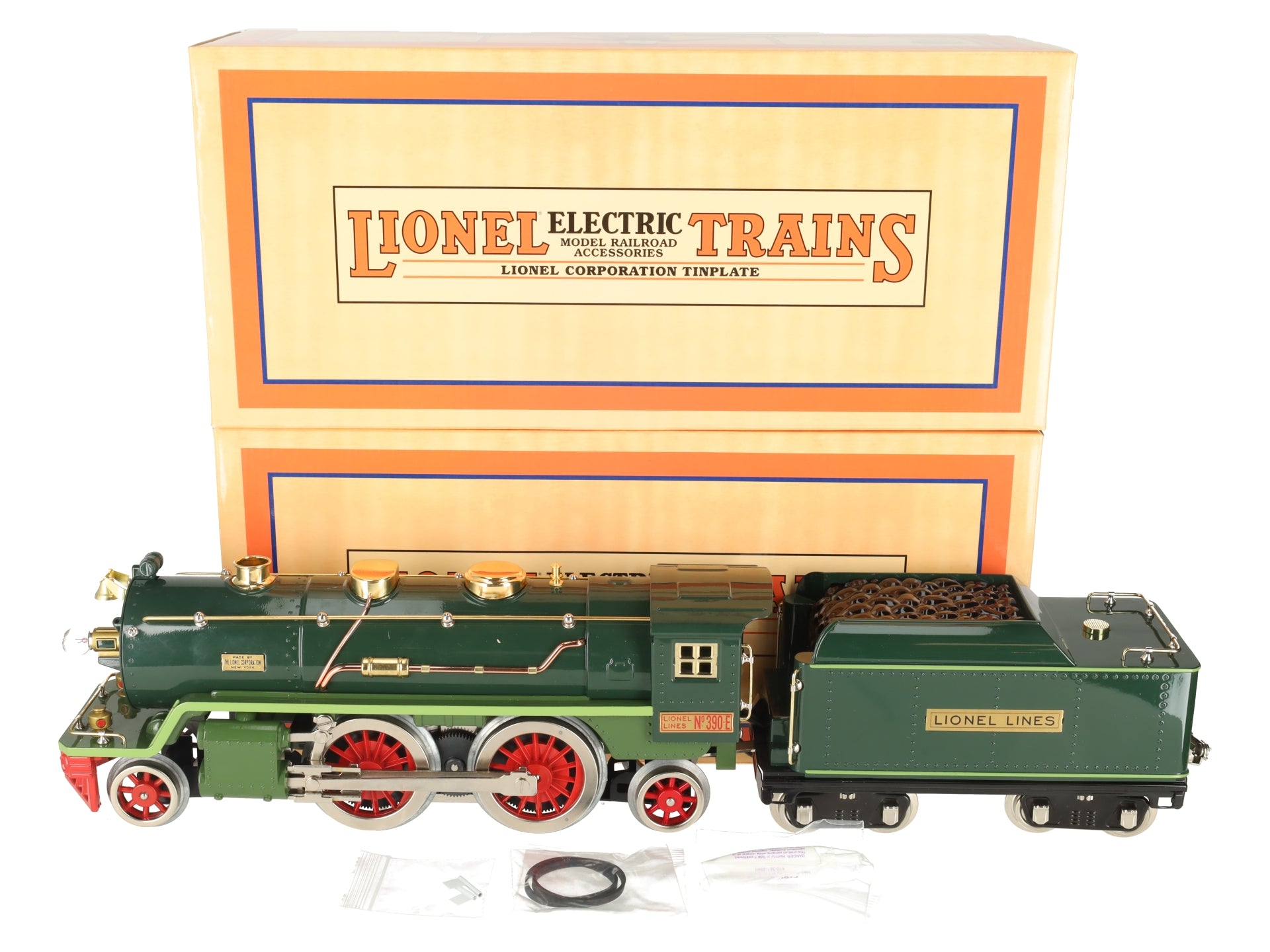 MTH 11-1005-1 Lionel Std Gauge 2-Tone State Green No.390 Steam Locomotive w/PS2 LN/Box