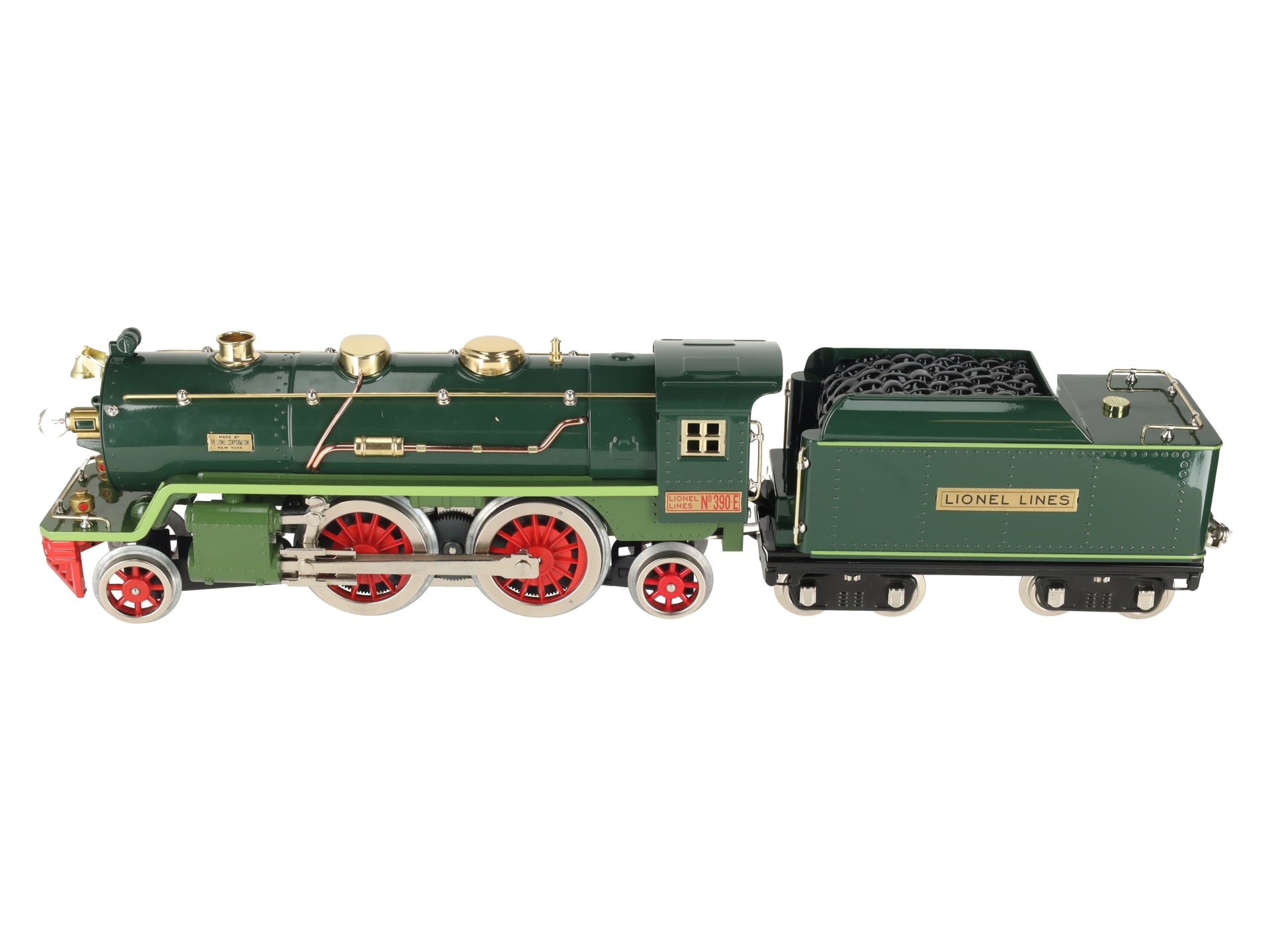 MTH 11-1005-1 Lionel Std Gauge 2-Tone State Green No.390 Steam Locomotive w/PS2 LN/Box