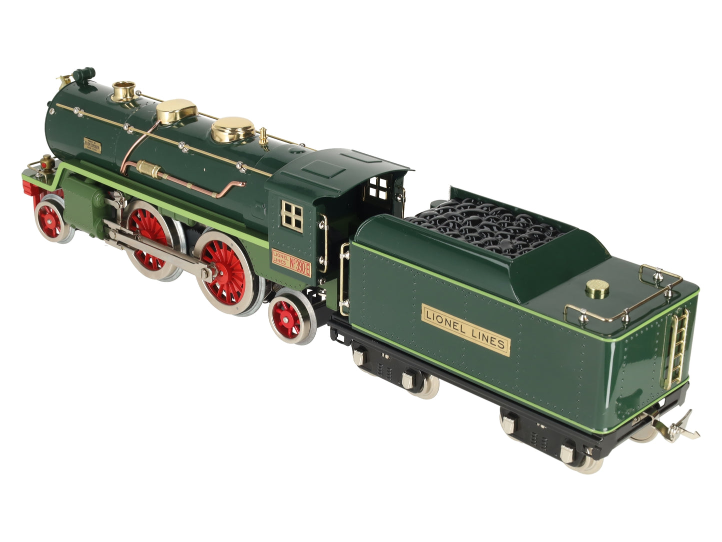 MTH 11-1005-1 Lionel Std Gauge 2-Tone State Green No.390 Steam Locomotive w/PS2 LN/Box