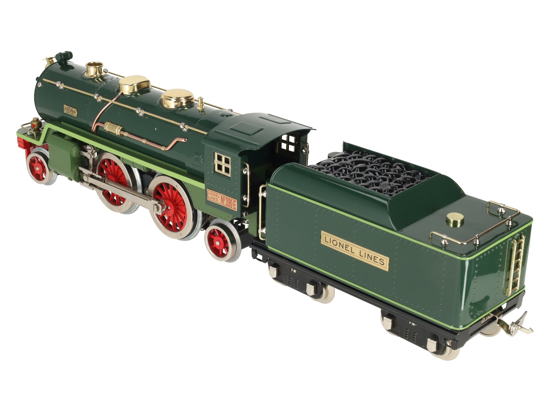 MTH 11-1005-1 Lionel Std Gauge 2-Tone State Green No.390 Steam Locomotive w/PS2 LN/Box