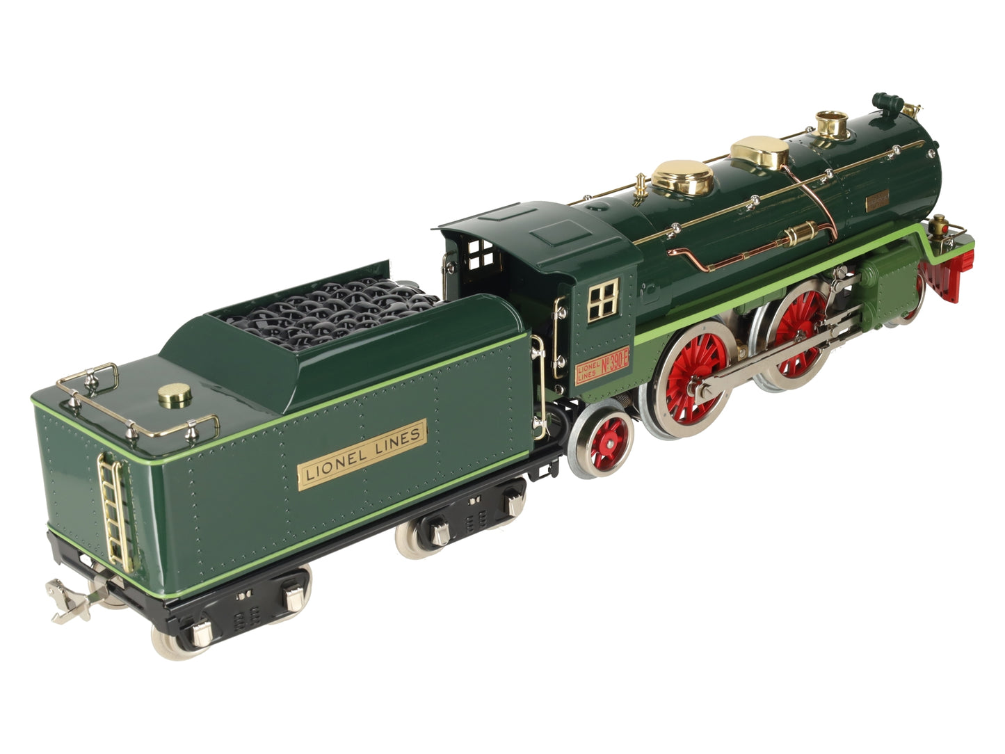 MTH 11-1005-1 Lionel Std Gauge 2-Tone State Green No.390 Steam Locomotive w/PS2 LN/Box