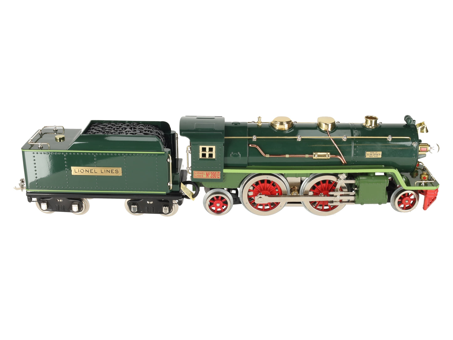 MTH 11-1005-1 Lionel Std Gauge 2-Tone State Green No.390 Steam Locomotive w/PS2 LN/Box