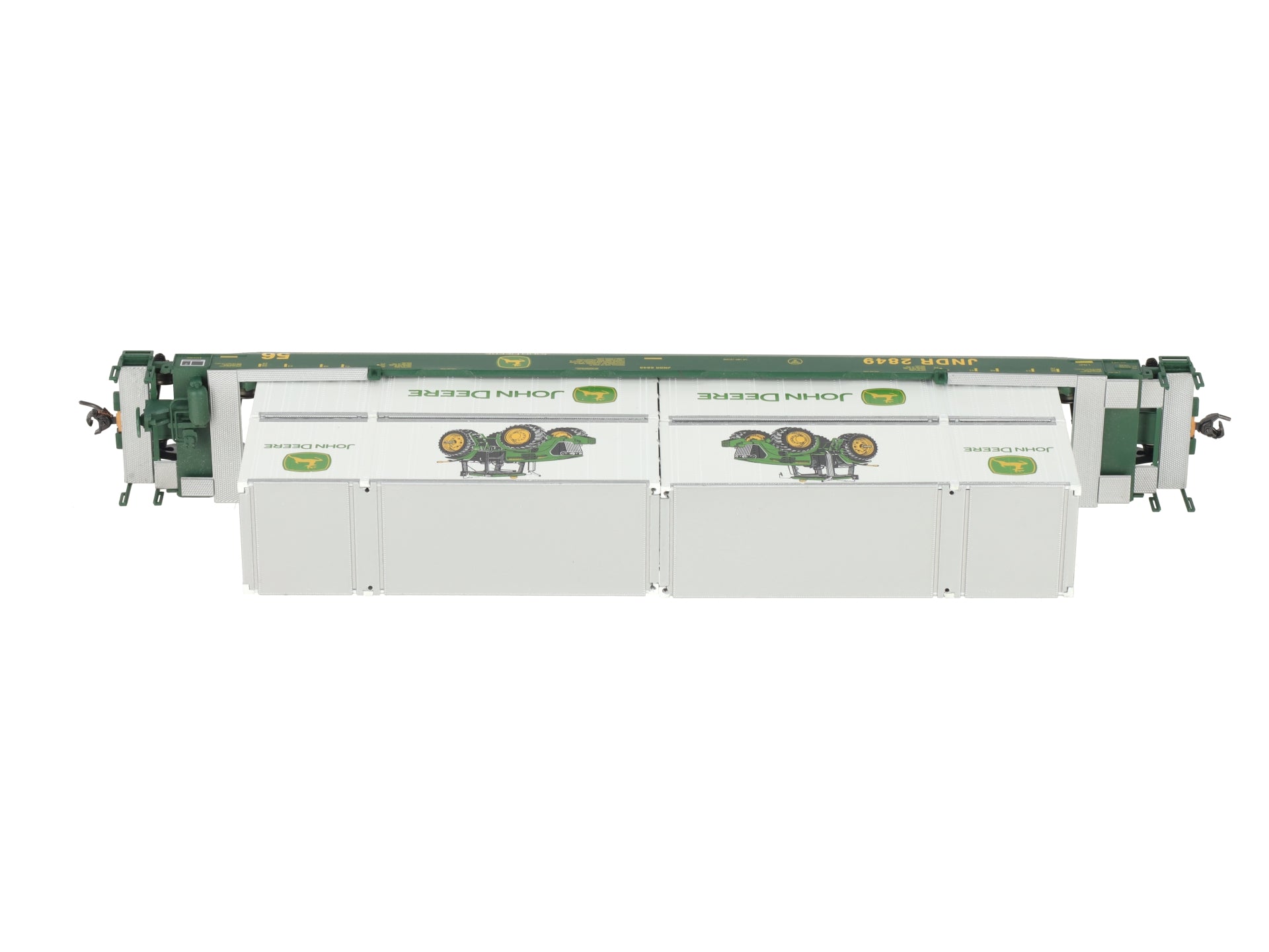 Athearn 7739 HO John DEERE 56' Well Car w/ 4 28' Containers #2849 EX/Box
