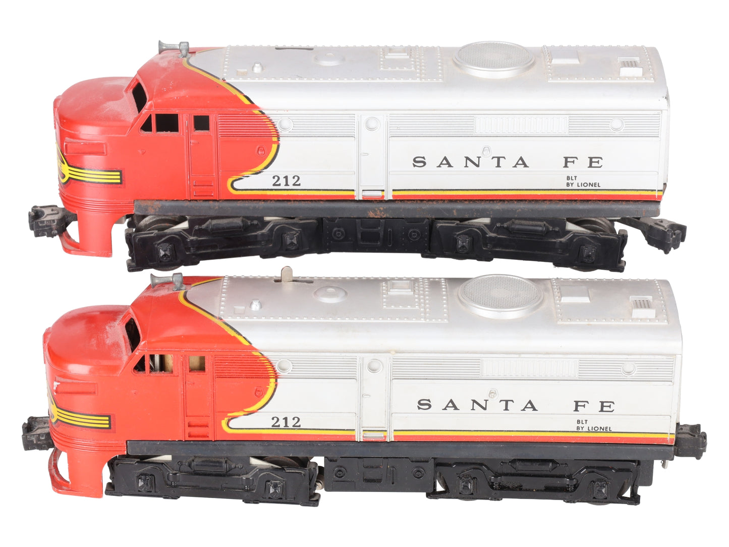 Lionel 212 Vintage O Santa Fe Alco AA Diesel Locomotive Set VG