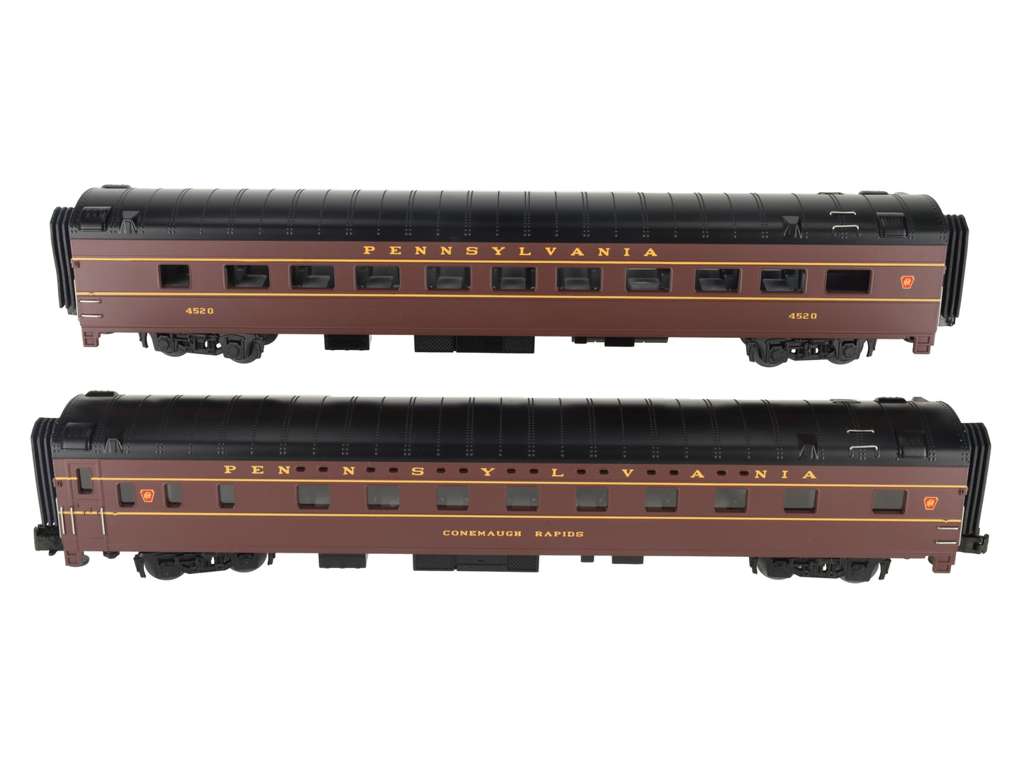 MTH 20-6657 O PRR 70' Streamlined Slpr/Diner Passenger Car Set (Set of 2) LN/Box