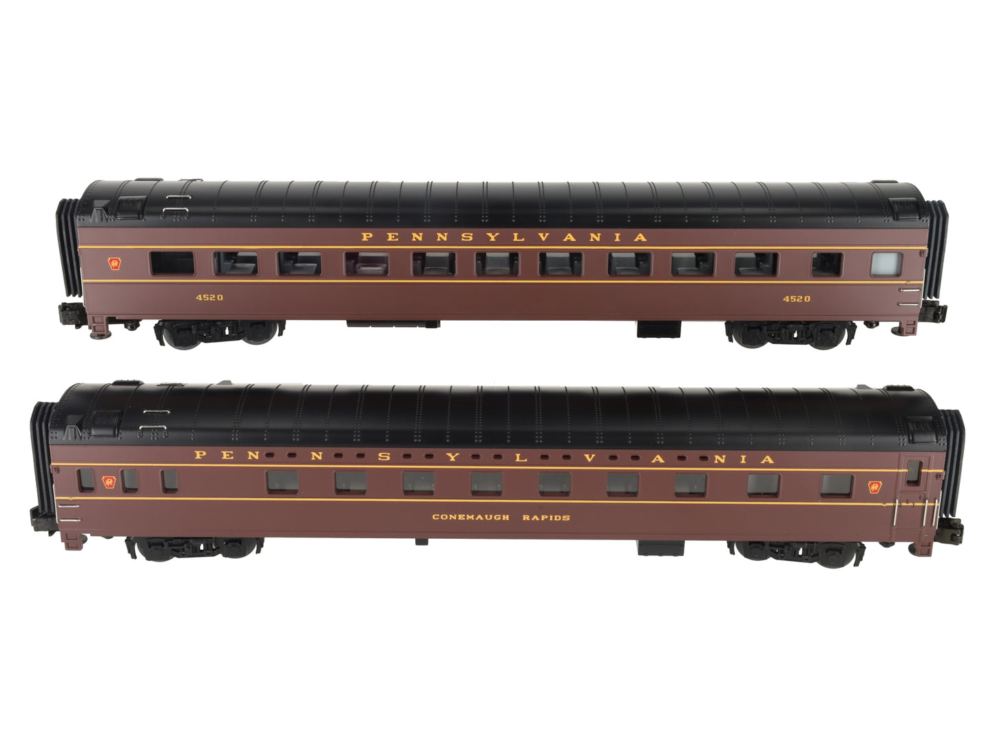 MTH 20-6657 O PRR 70' Streamlined Slpr/Diner Passenger Car Set (Set of 2) LN/Box