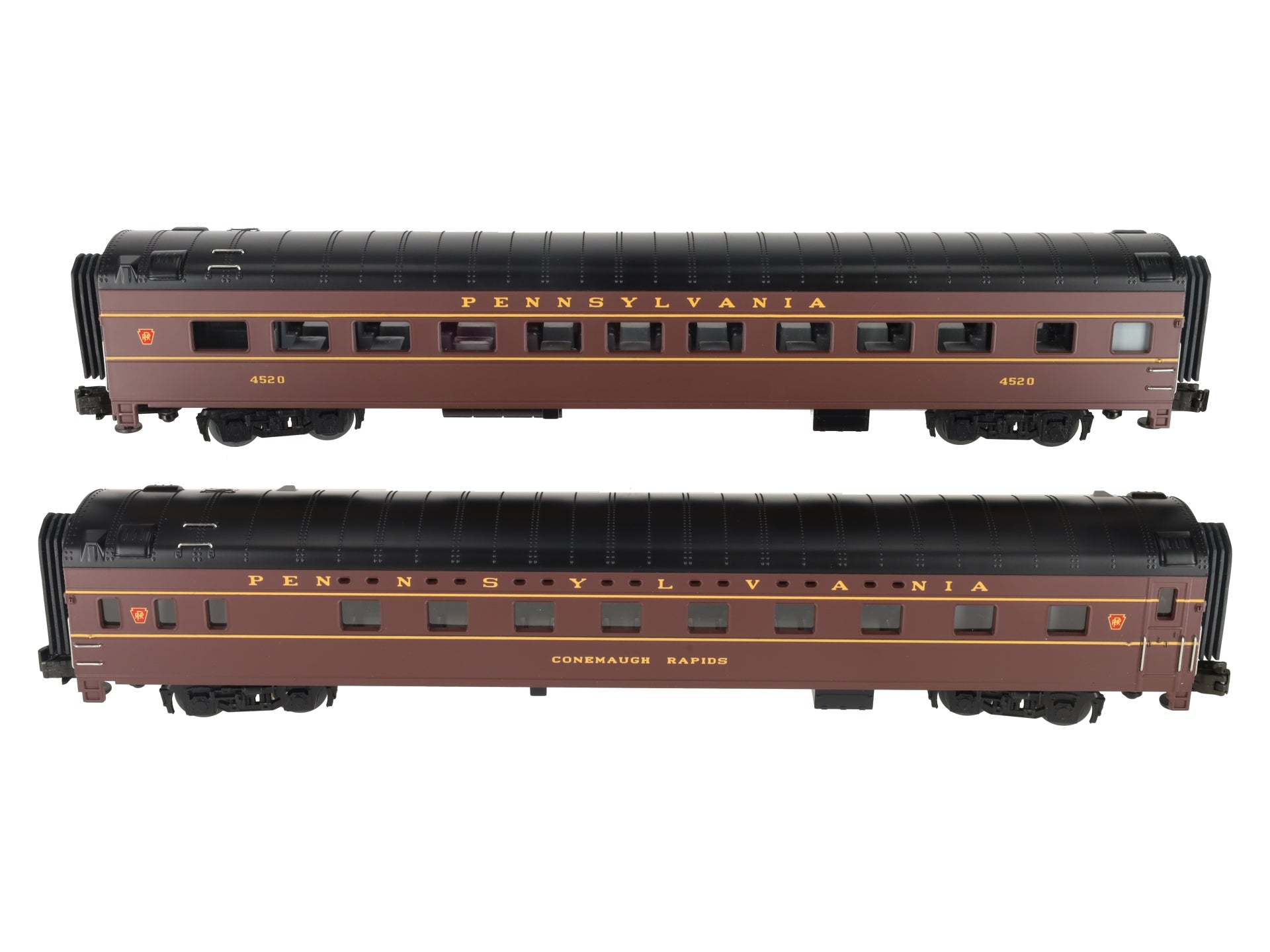 MTH 20-6657 O PRR 70' Streamlined Slpr/Diner Passenger Car Set (Set of 2) LN/Box