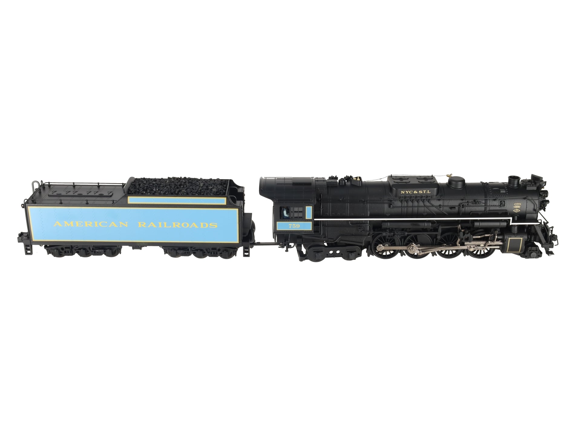 MTH 20-3063-1 O Berkshire Golden Spike 2-8-4 Steam Loco & Tender #759 w/PS2 EX/Box